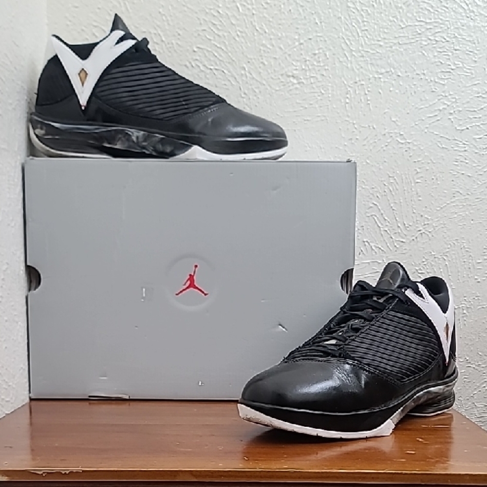 Air Jordan 2009 OG 2K9 Black White Tuxedo Vintage Mens Sneakers 343084-062 Sz 12